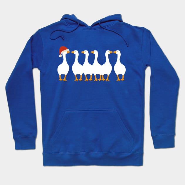 Six Geese of Christmas Hoodie by ellenhenryart